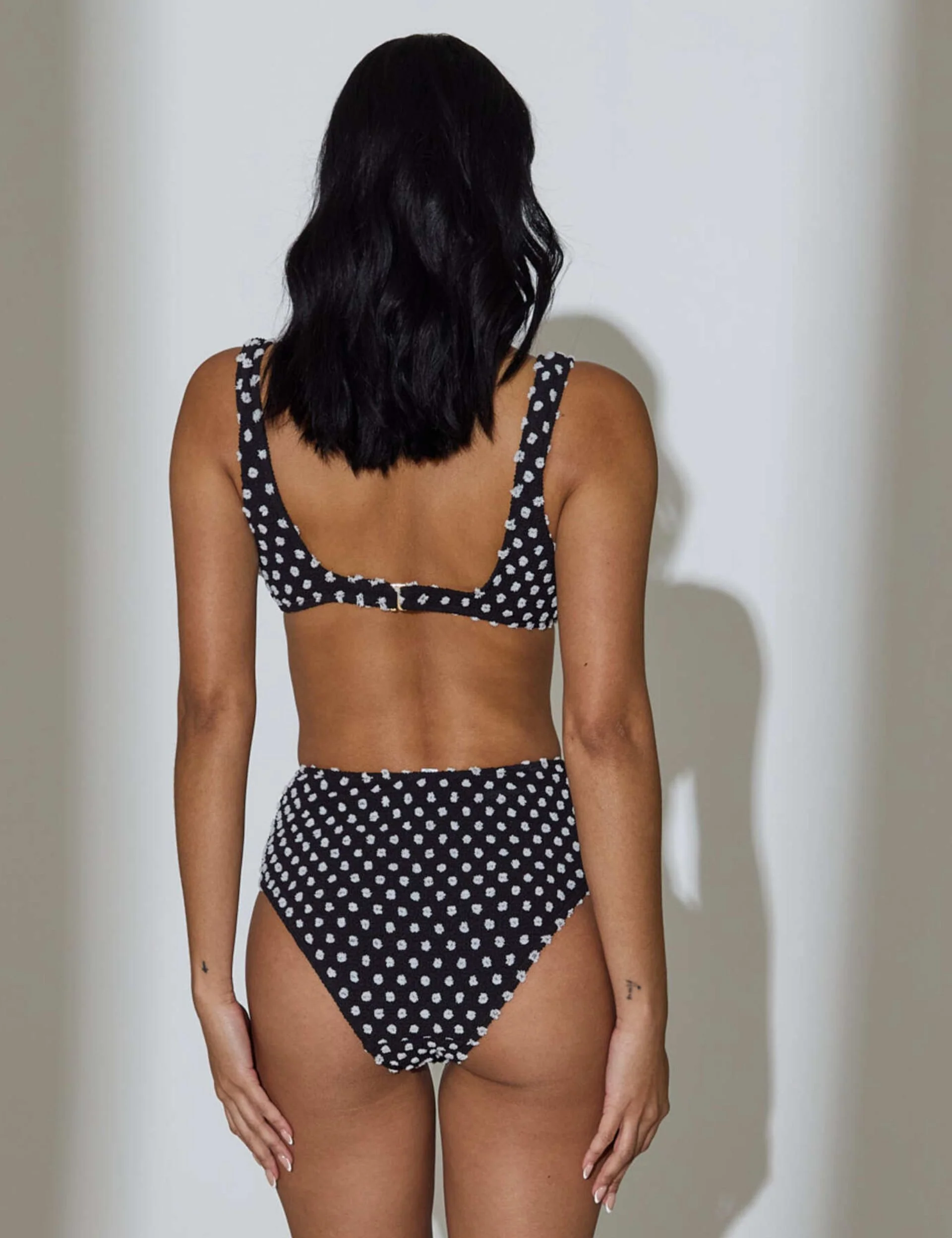 Flamenco Polka Dot Bikini Bottoms in Black - Image 4