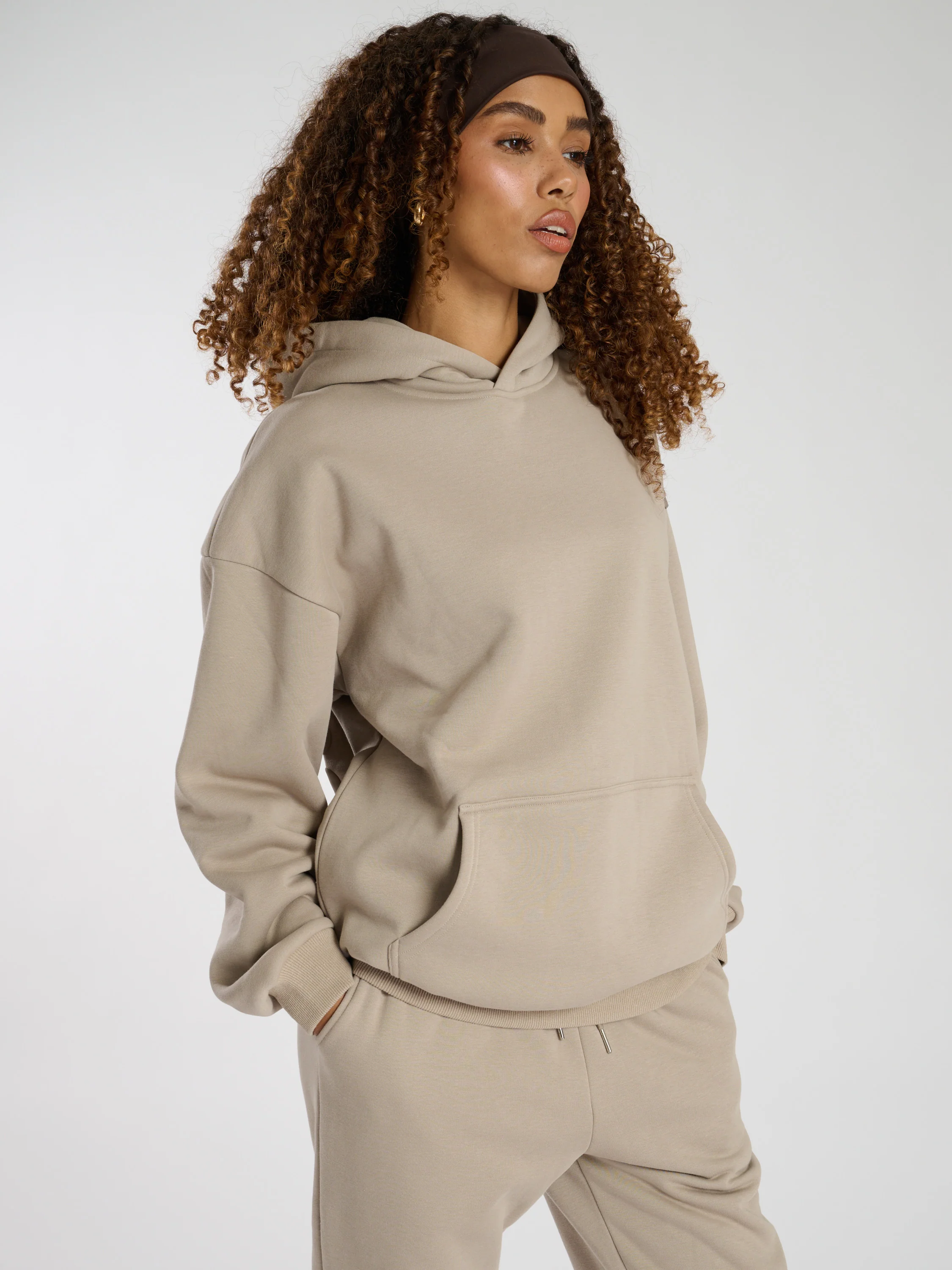 Cushy flight mode hoodie in stone - Image 5